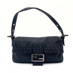 ✨$750✨ Fendi Zucchino Black Baguette